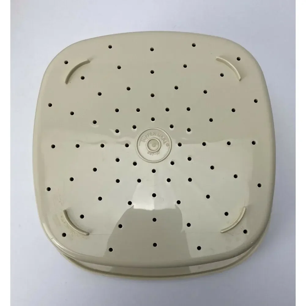 Vintage Tupperware Harvest Gold Steam n Store Colander Storage Container 888-10